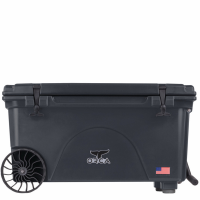 ORCA ORCCH065W Roto Molded Wheeled Cooler, Charcoal Color, 65 Qt.