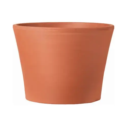 9.1"D TC RND Planter Red Terracotta Clay