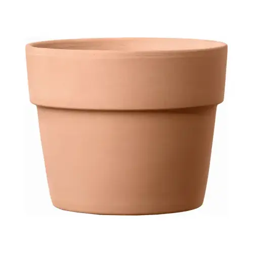 Deroma 4S13WPZ Terracotta Clay Planter, White, 5.1 In.