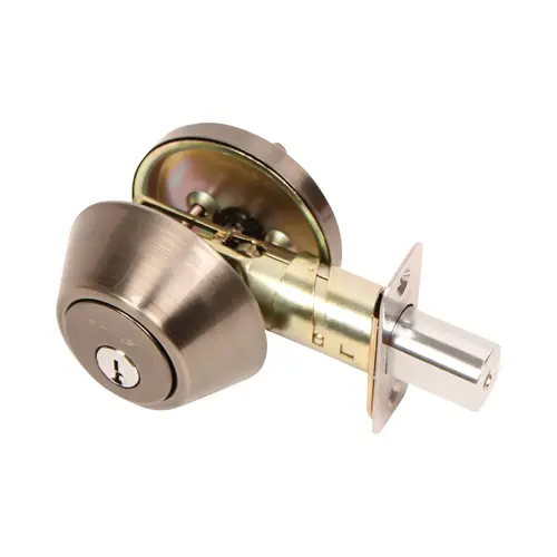 One-Sided Deadbolt Antique Brass