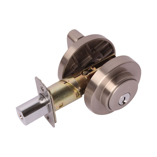 One-sided Deadbolt w/cover Satin Nickel