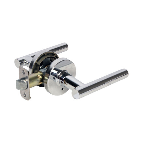 Mira Lever with Round Rose Privacy Lockset Grade 3 Bright Chrome Finish