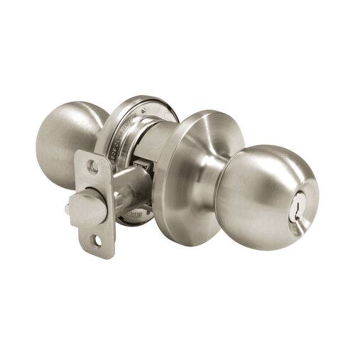 Saturn Knob Passage Lock Satin Nickel Finish