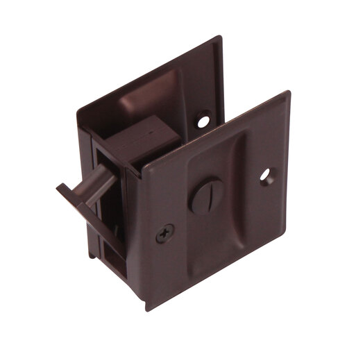 Privacy Kwikset Style Sliding Door Lock Venetian Bronze Finish