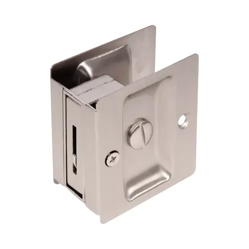 Passage Kwikset Style Sliding Door Lock Satin Nickel Finish