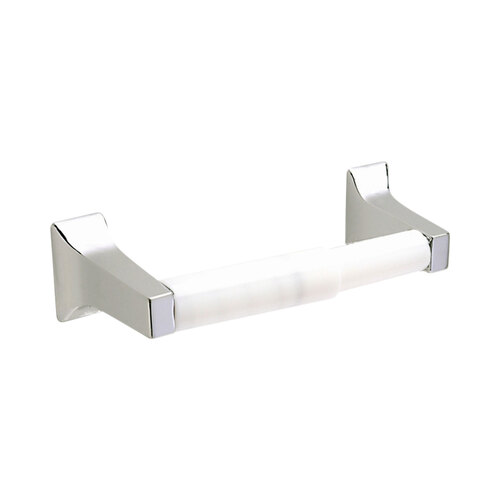 Corona Collection Surface Paper Holder with White Roller Bright Chrome Finish