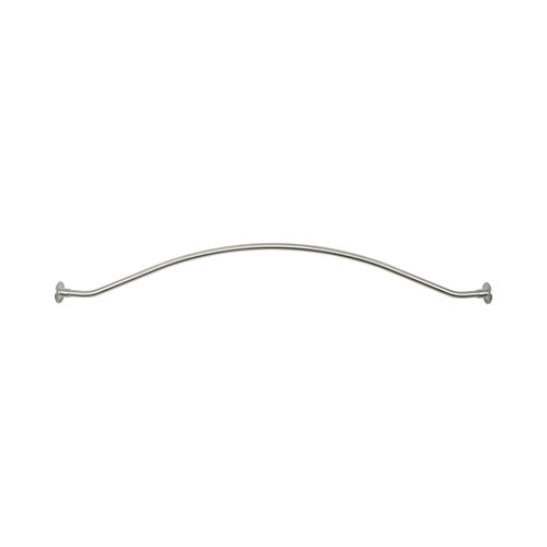 5' Spacious Curved Shower Rod Satin Nickel Finish