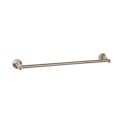 18" x 5/8" Towel Bar with Flat Round Roses Satin Nickel Finish