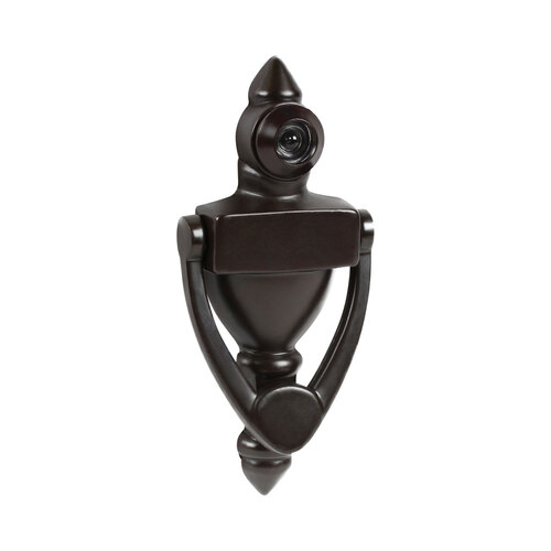 4" High Door Knocker with 160 Degree Viewer Oil Rubbed Bronze Finish