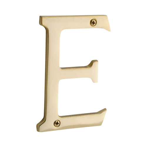 4" Heavy Duty House Letter A Bright Brass Finish