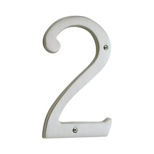 6" Heavy Duty House Number # 0 Bright Brass Finish