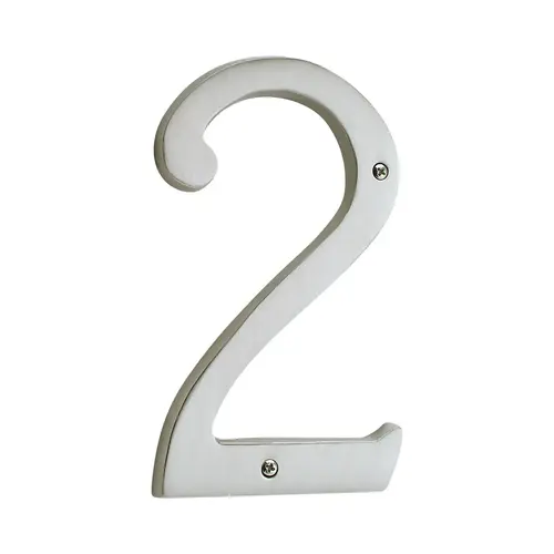 6" Heavy Duty House Number # 1 Satin Nickel Finish