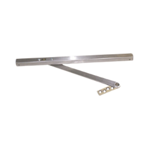 30" Surface Overhead Stop, Medium Duty, Friction Satin Stainless Steel Finish