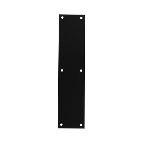 3-1/2" x 15" Solid Brass Push Plate Matte Black Finish