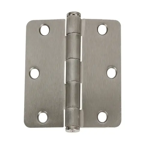 1/4" radius, plain bearings, removable pin Satin Nickel