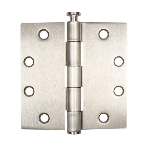 4" x 4" Square Corner Plain Bearing Hinge Satin Nickel Finish