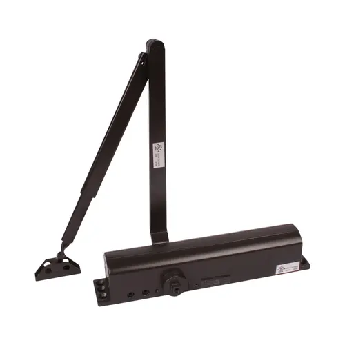 Adjustable Regular Surface Mount Door Closer with Parallel Arm and Full Plastic Cover Dark Bronze Finish