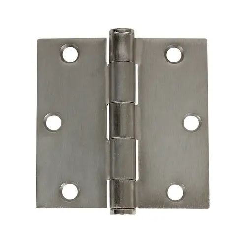 Square corner, plain bearings, removable pin Satin Chrome