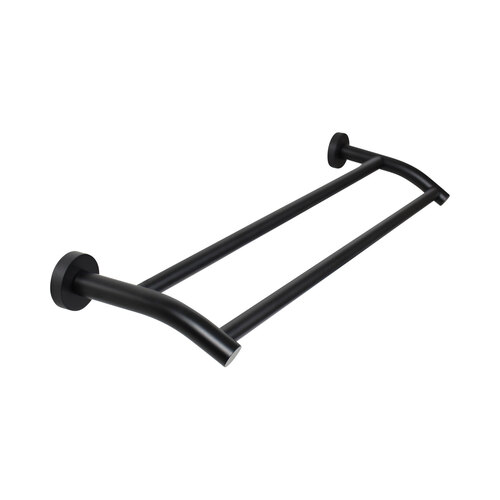 24"x 5/8" Double Towel Bar Set Matte Black