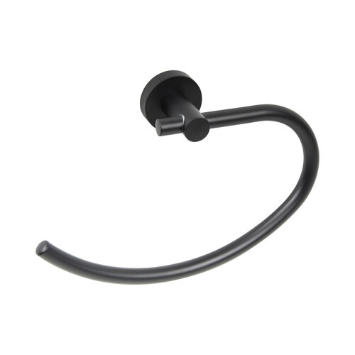 Pamex BC12BL-32 Solano Collection Metal Towel Ring Matte Black Finish