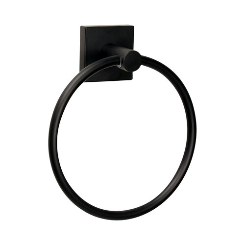 Metal Circle Towel Ring Matte Black