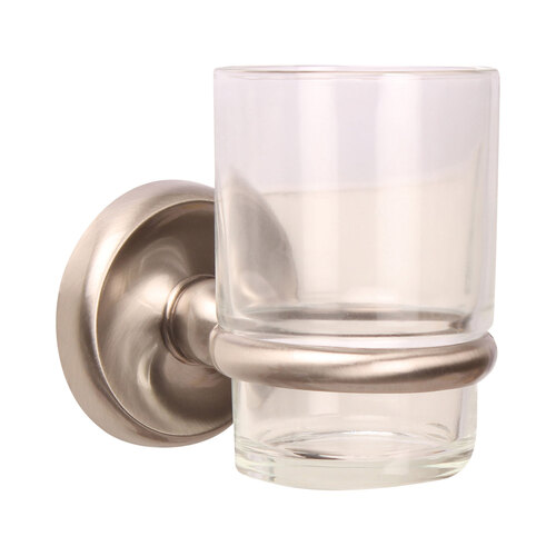 T/T Holder with Acrylic Tumbler Satin Nickel