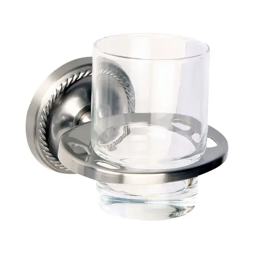 Pamex BS8PB-50 T/T Holder with Glass Tumbler Polished Brass