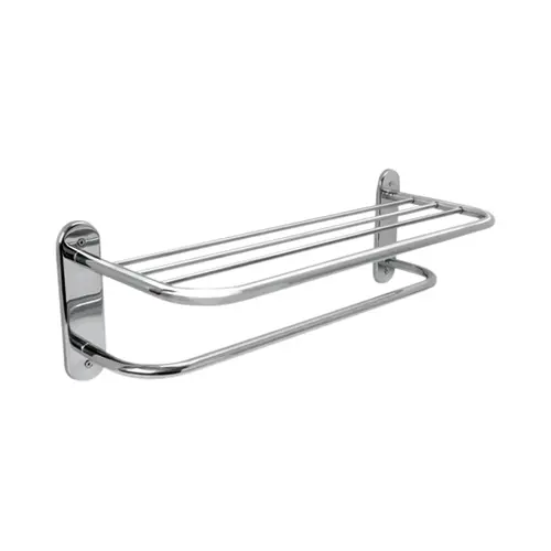 18" Towel Shelf with Bar Polished Chrome