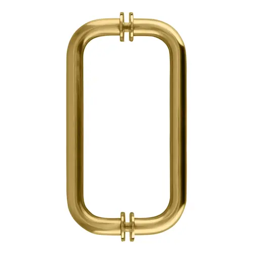 CRL BM8X8SB Satin Brass 8" BM Series Tubular Back-to-Back Pull Handle