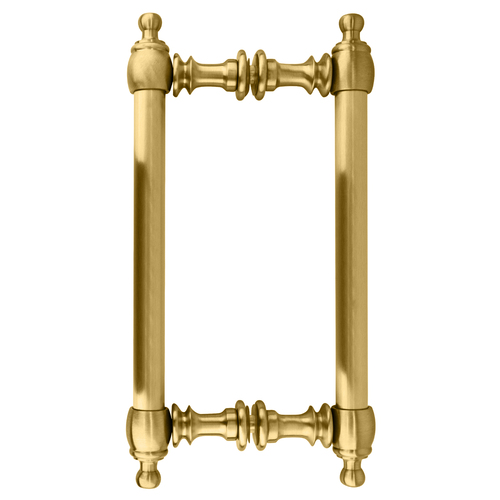 Satin Brass 8" Colonial Style Back-to-Back Pull Handles