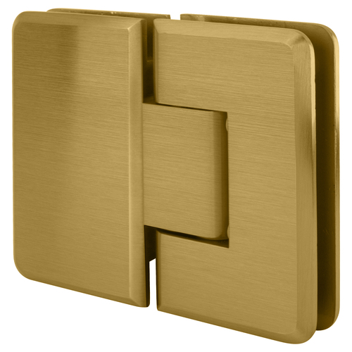 Satin Brass Cologne 180 Series 180 degree Glass-to-Glass Hinge