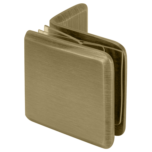 Brushed Bronze Fixed Panel Beveled Clamp With Small Leg