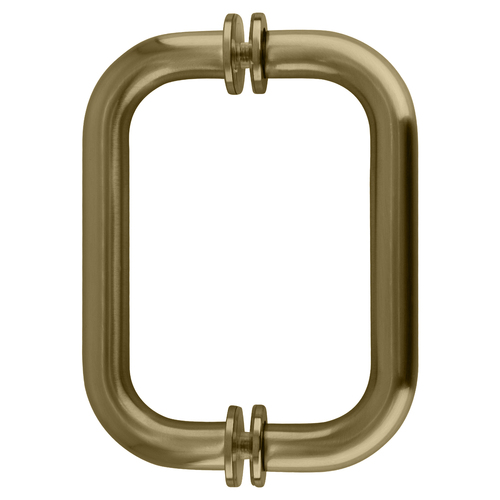 CRL SDPR6BBRZ Brushed Bronze 6" Tubular Back-to-Back 3/4" Diameter Shower Door Pull Handles