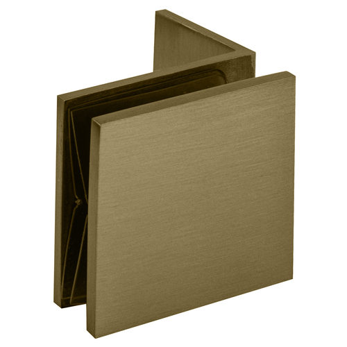 Brushed Bronze Fixed Panel Square Clamp With Small Leg