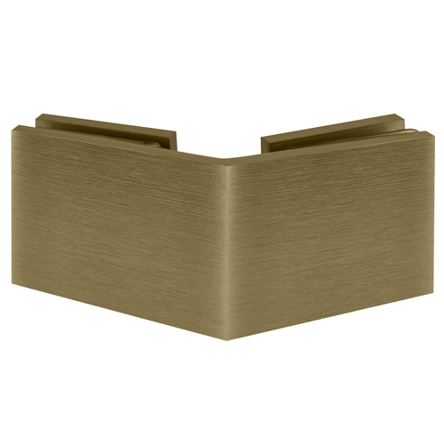 Brushed Bronze Square 135 Degree Glass-to-Glass Clamp