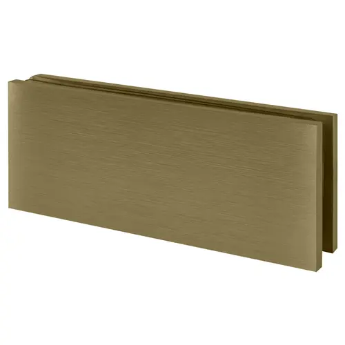 Brushed Bronze Square 180 Degree Glass-to-Glass Clamp