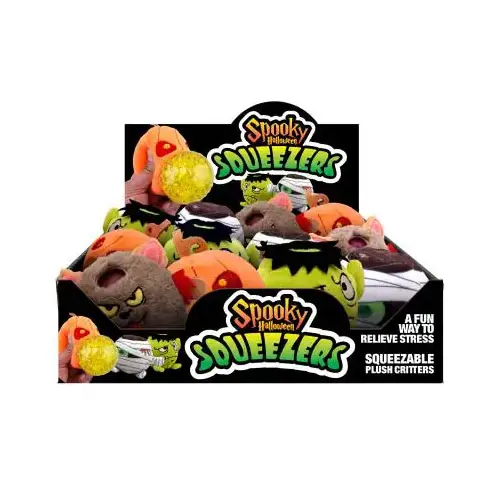 Shawshank LEDz 702056-XCP12 Squeeze Toy Spooky Halloween Fabric Assorted - pack of 12