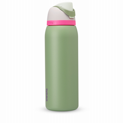 TROVE BRANDS, LLC C05835 FreeSip Water Bottle, Stainless Steel, Neo Sage, 40 oz.