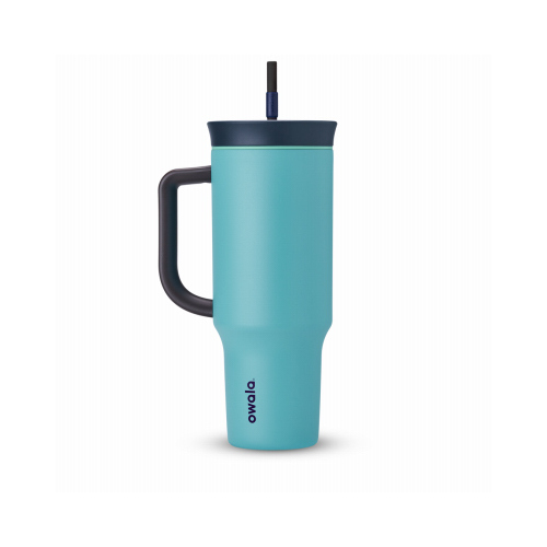 Travel Tumbler, Stainless Steel, Splash Zone (Grey/Teal), 40 oz.