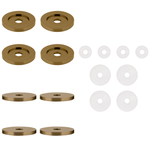 Brushed Bronze Replacement Washers for Back-to-Back Solid Pull Handle