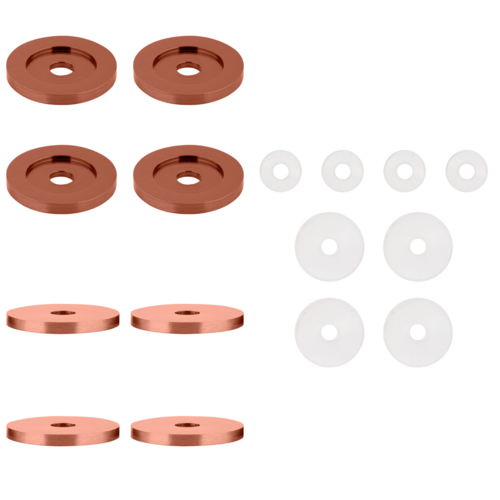 Brushed Copper Replacement Washers for Back-to-Back Solid Pull Handle