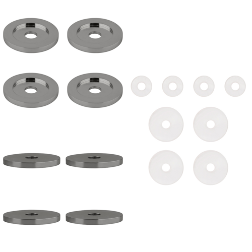 CRL 30WKCH Polished Chrome Replacement Washers for Back-to-Back Solid Pull Handle
