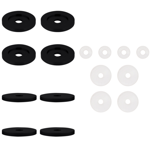 Matte Black Replacement Washers for Back-to-Back Solid Pull Handle