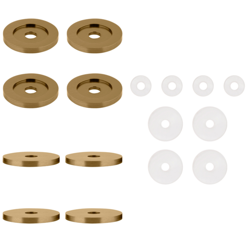 Satin Brass Replacement Washers for Back-to-Back Solid Pull Handle