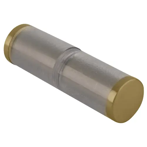 Satin Brass Cylinder Style Back-to-Back Shower Door Knobs With Plastic Sleeve