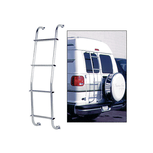 Universal Aluminum Full Size Van Ladder Black Frame