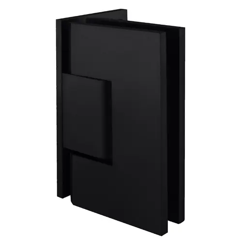 CRL V1E044MBL Matte Black Vienna 044 Series Wall Mount Offset Back Plate Hinge