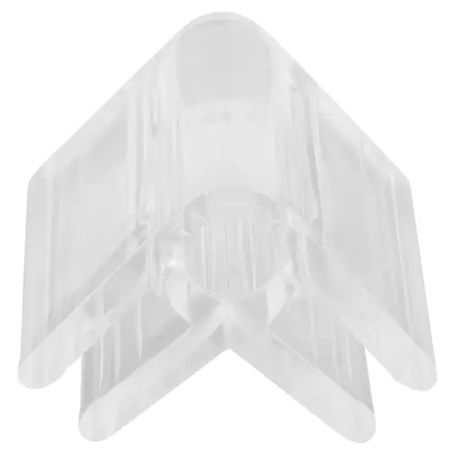 Clear Plastic 90 degree 2-Way Display Connector