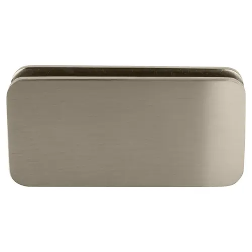 Brushed Nickel 180 Degree Traditional Style Double Stud Glass Clamp