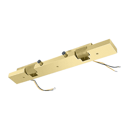 CRL ESK2PB Polished Brass Electric Strike Keeper for Double Doors - Fail Secure